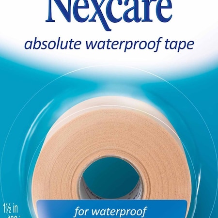 Nexcare Absolute Waterproof Medical Tape Tan 1-1/2 Inch X 5 Yard Foam NonSterile, 24PK 732